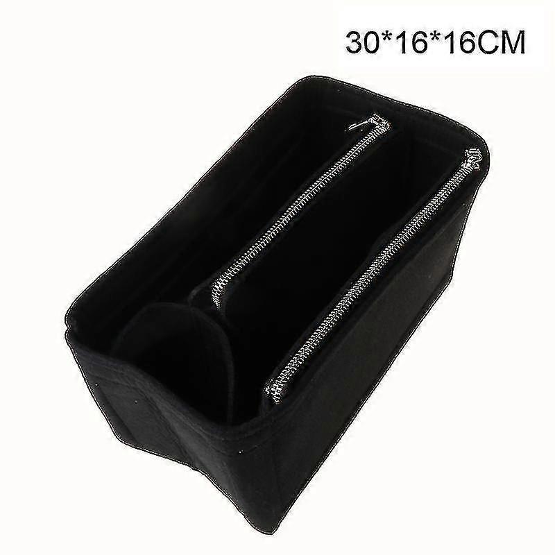 Purse Organizer Insert Felt Bags Handbag Tote Shaper Multi Pocket(black 2) Smaltimento dello stoccaggio