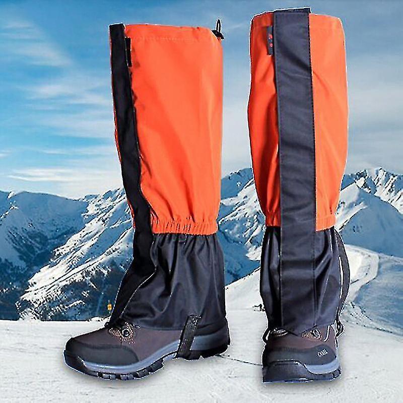 1 Pair Outdoor Snow Gaiters Polyester Waterproof Gaiters For Hiking Climbing Trekking Bike Hunting 32cm Latest stili