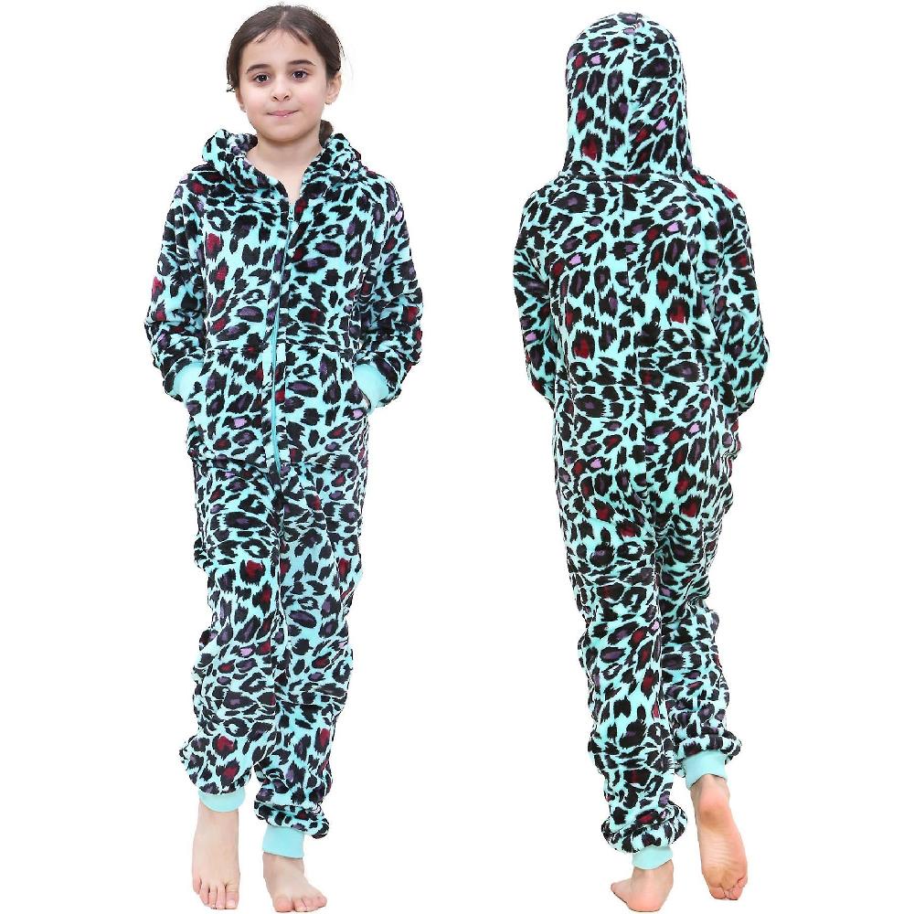 Ragazze Leopard Stampa Menta Onesie Officina